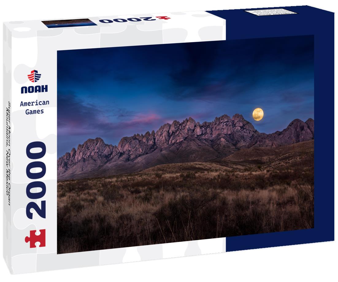 Noah Jigsaw Puzzle Super Moon Over the Organ Mountains, New Mexico 2000 pieces