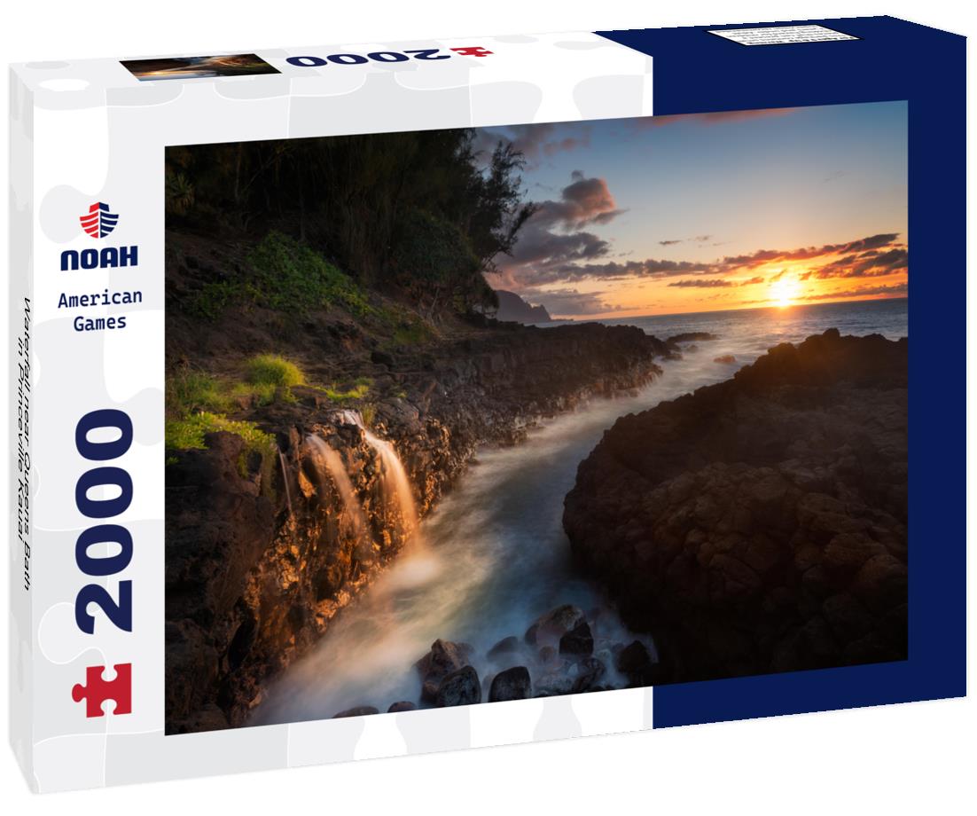 Noah Jigsaw Puzzle Waterfall near Queens Bath in Princeville Kauai 2000 pieces