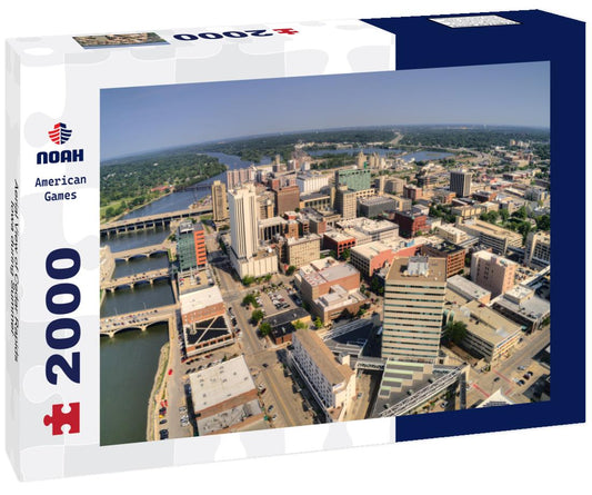 Noah Jigsaw Puzzle Aerial View of Cedar Rapids, Iowa during Summer 2000 pieces
