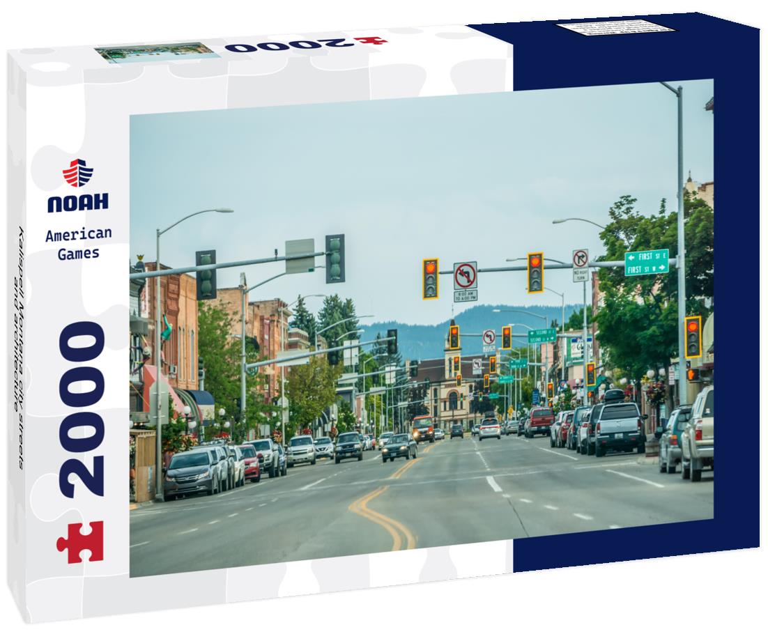Noah Jigsaw Puzzle Kalispell Montana city streets and architecture 2000 pieces