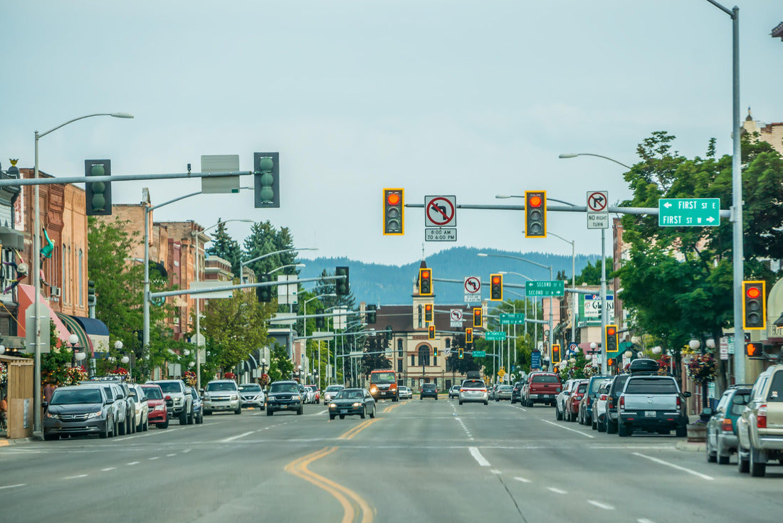 Kalispell Montana city streets and architecture 2000pc Puzzle