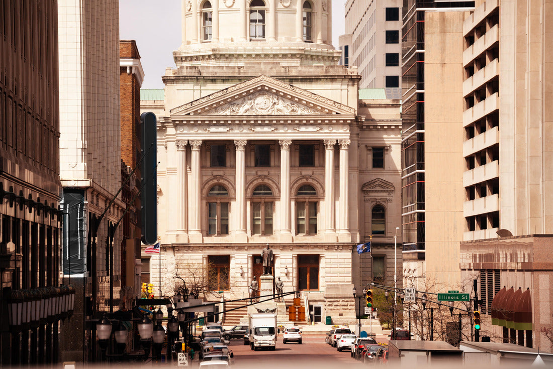 Washington street leading to Indiana Statehouse 2000pc Puzzle