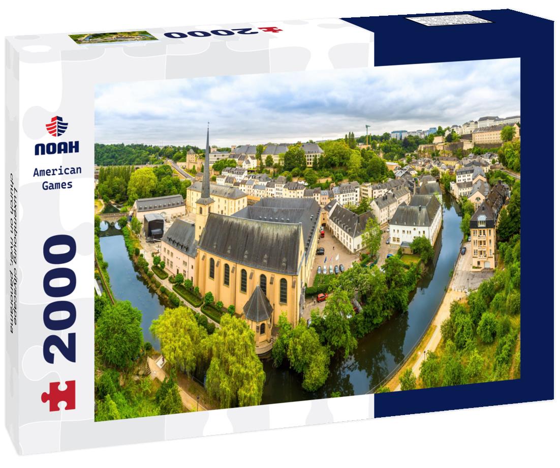 Luxembourg cityscape, church on river 2000pc Puzzle