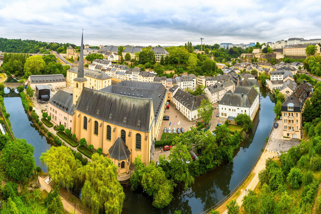 Luxembourg cityscape, church on river 2000pc Puzzle