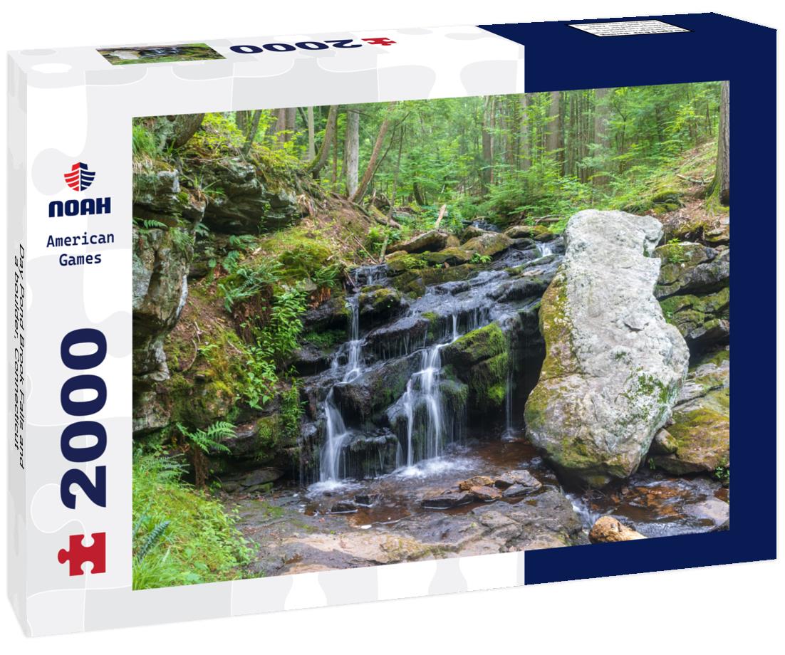 Noah Jigsaw Puzzle Day Pond Brook Falls and a boulder, Connecticut 2000 pieces