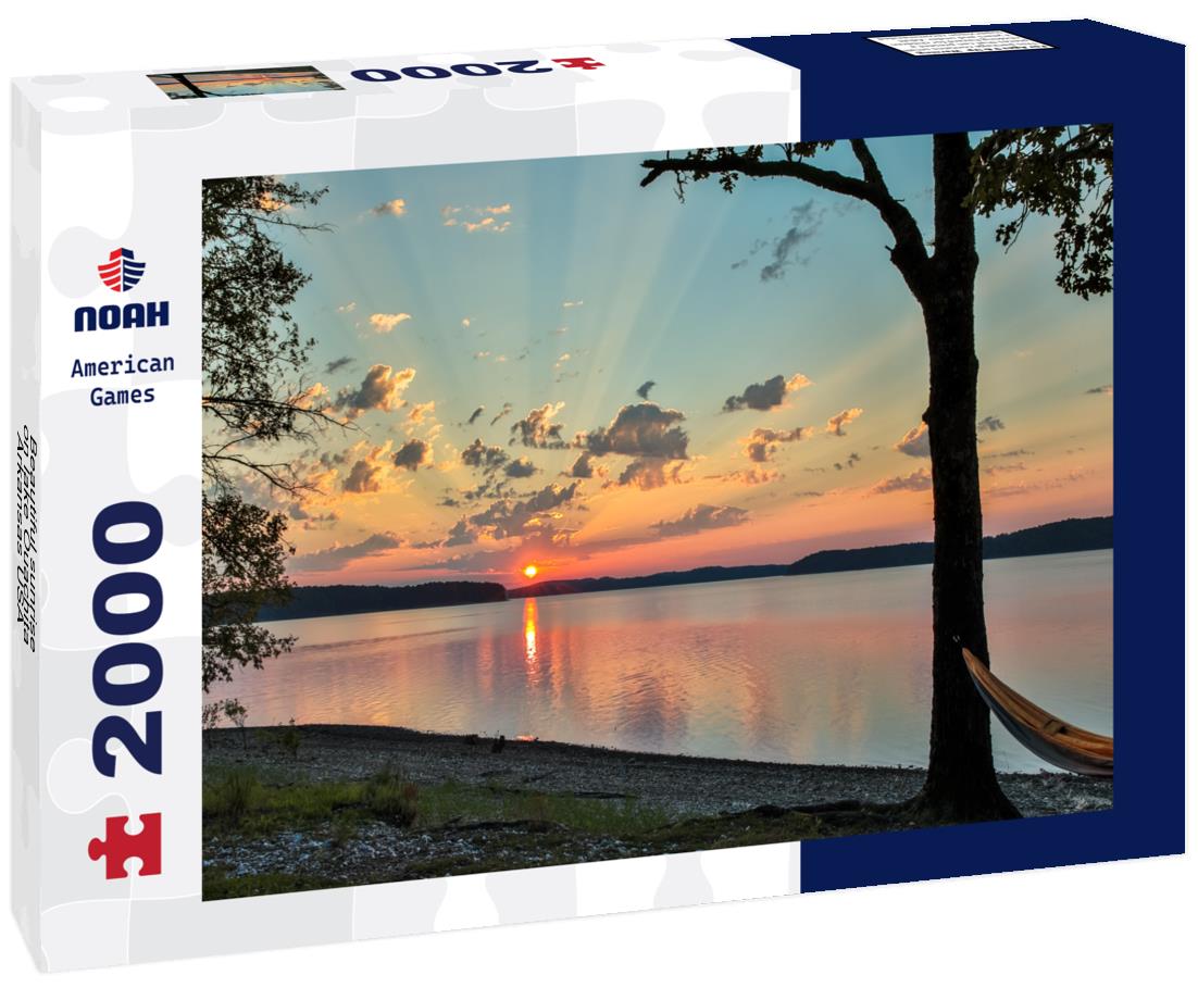 Noah Jigsaw Puzzle Beautiful sunrise on lake Ouachita Arkansas USA 2000 pieces