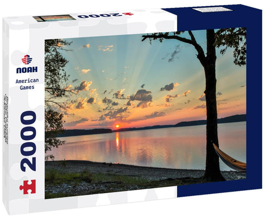 Noah Jigsaw Puzzle Beautiful sunrise on lake Ouachita Arkansas USA 2000 pieces