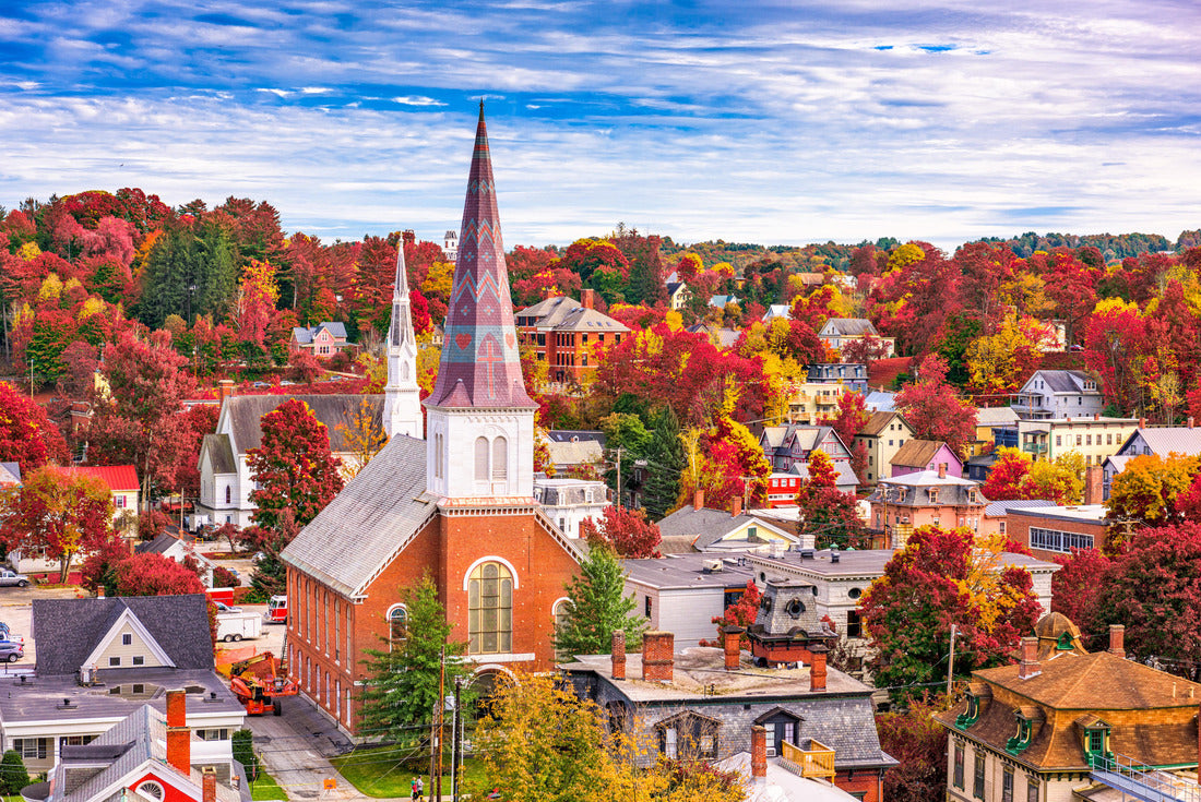 Montpelier, Vermont, USA town skyline in autumn 2000pc Puzzle