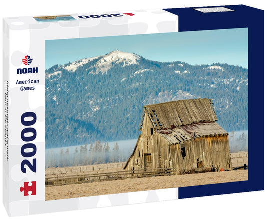 Noah Jigsaw Puzzle Idaho mountain and a rustic barn in the country 2000 pieces