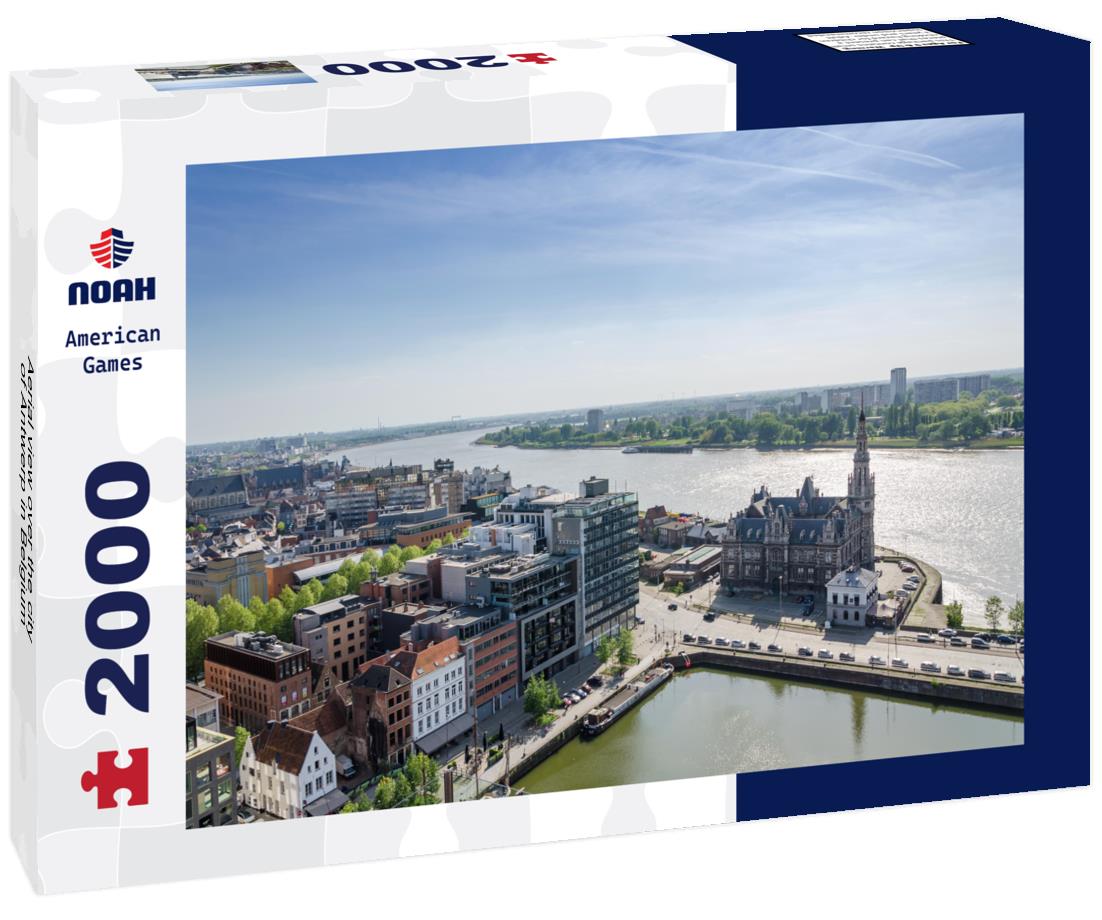 Aerial view over the city of Antwerp in Belgium 2000pc Puzzle