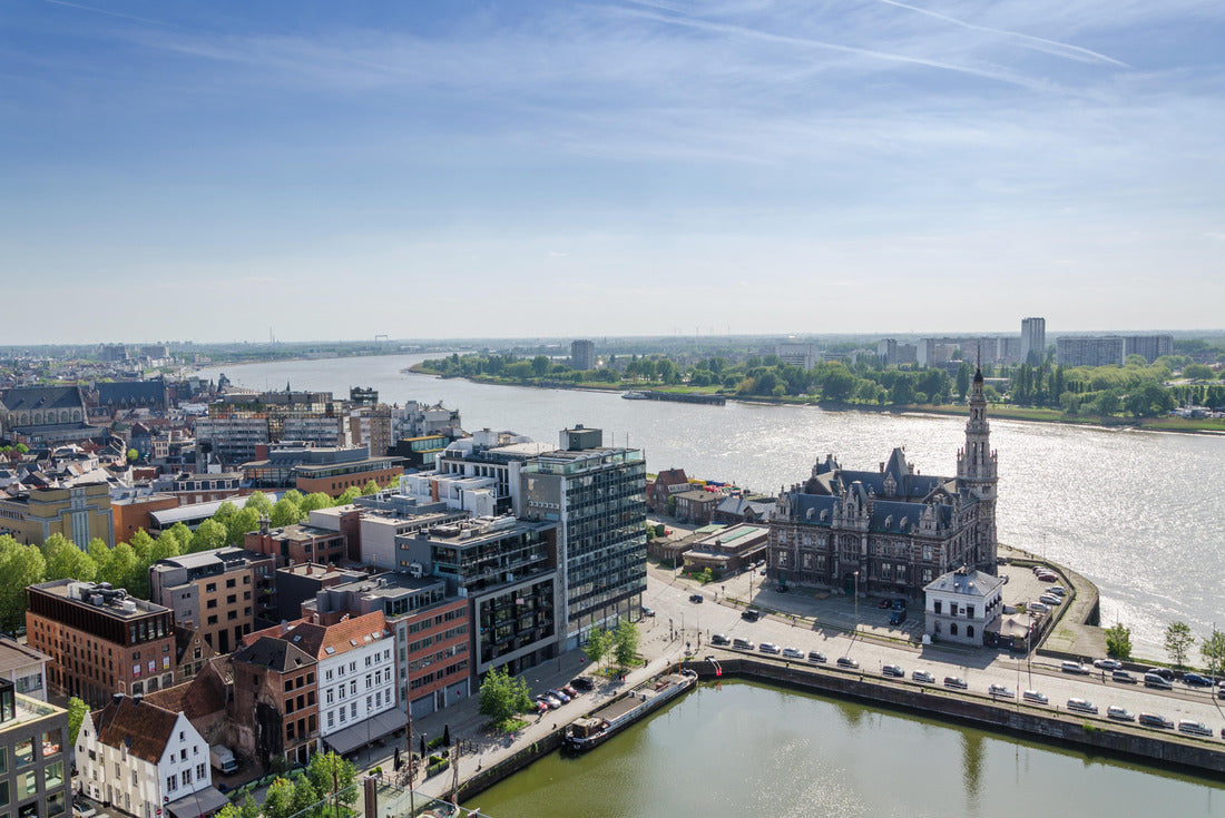 Aerial view over the city of Antwerp in Belgium 2000pc Puzzle