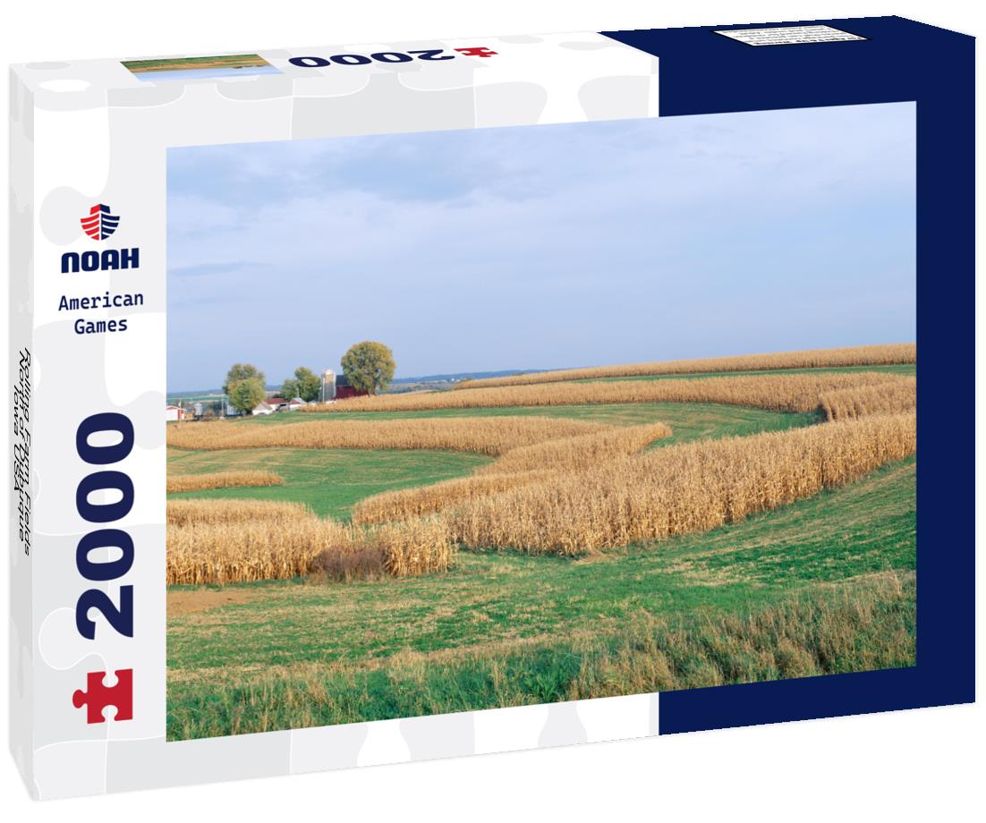 Noah Jigsaw Puzzle Rolling Farm Fields, North of Dubuque, Iowa USA 2000 pieces
