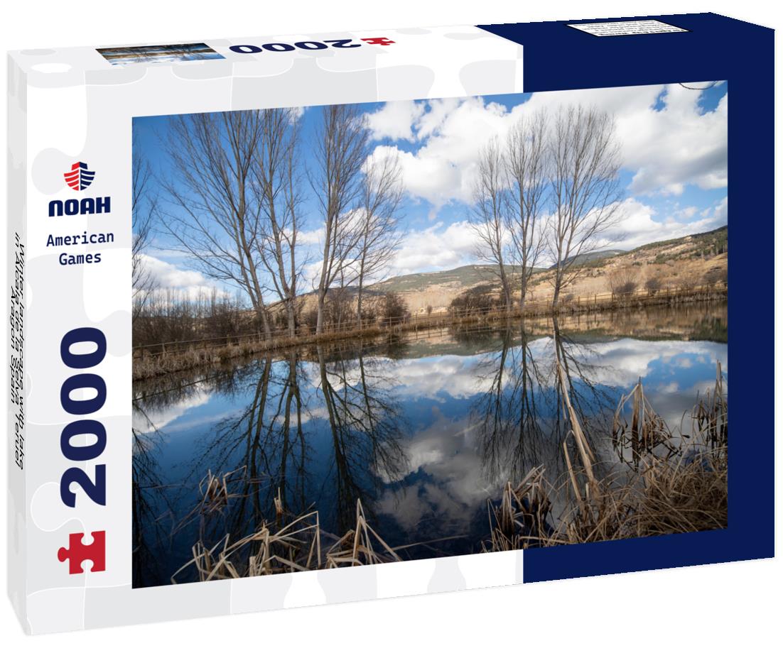 Noah Jigsaw Puzzle Winter landscape with lake in Alcala de la Selva Teruel Aragon Spain 2000 Pieces