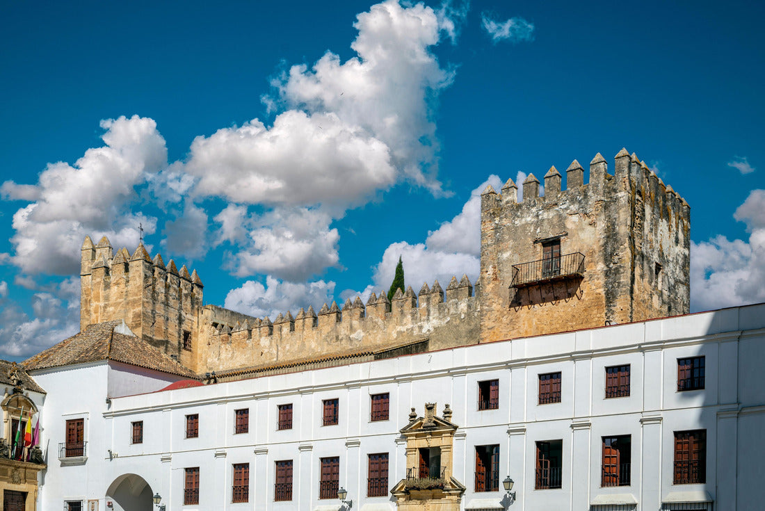 the town hall of Arcos de La Frontera, Cadiz, Spain, with the castle and its towers in the background 2000pc Puzzle