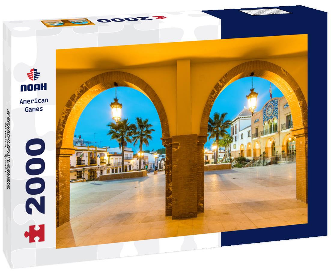 Beautiful town square in Palos de la Frontera, Huelva, Spain 2000pc Puzzle