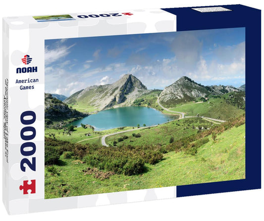Noah Jigsaw Puzzle Panoramic view of Lake Enol at the Covadonga Lakes in Asturias, Spain 2000 Pieces