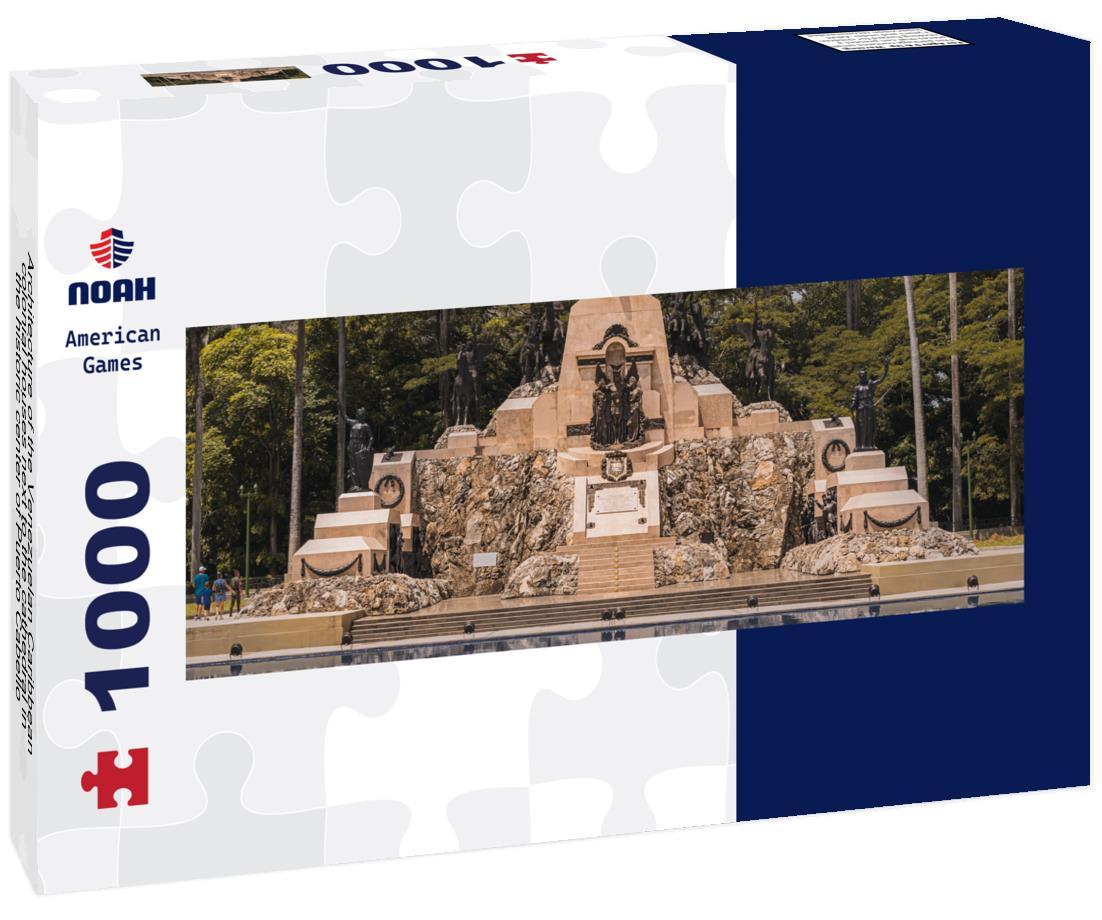 Noah Jigsaw Puzzle Architecture of the Venezuelan Caribbean, colonial houses next to the cathedral in the historic center of Puerto Cabello Panorama 1000 Pieces