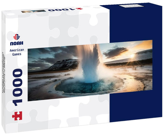 Noah Jigsaw Puzzle Bridge in front of the beautiful cityscape of Georgetown in Guyana Panorama 1000 Pieces