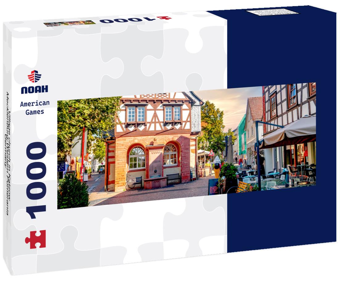 Noah Jigsaw Puzzle Village church in Katzow, Mecklenburg-Western Pomerania, Germany Panorama 1000 Pieces