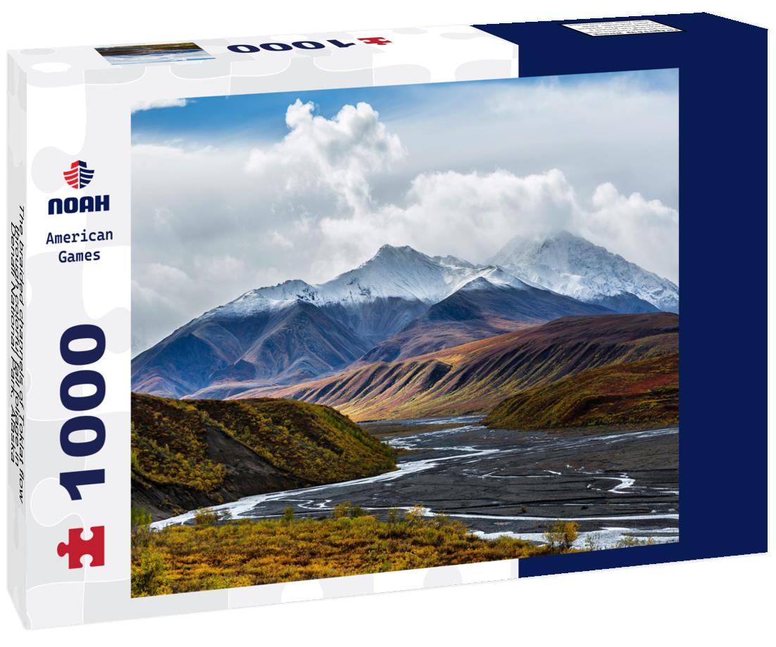 Noah Jigsaw Puzzle The braided channels of Toklat flow through colorful fall foliage in Denali National Park, Alaska 1000 Pieces
