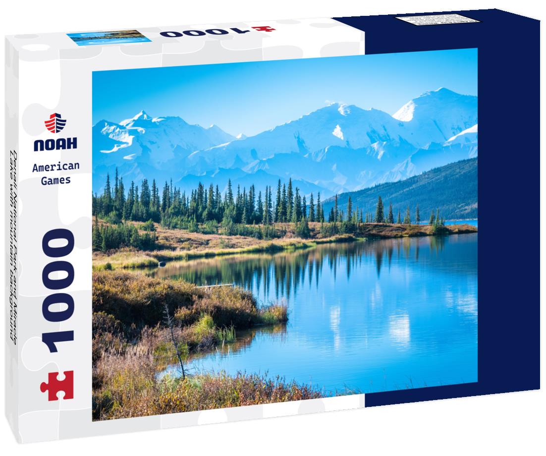 Noah Jigsaw Puzzle Denali National Park and Miracle Lake with mountain background 1000 Pieces