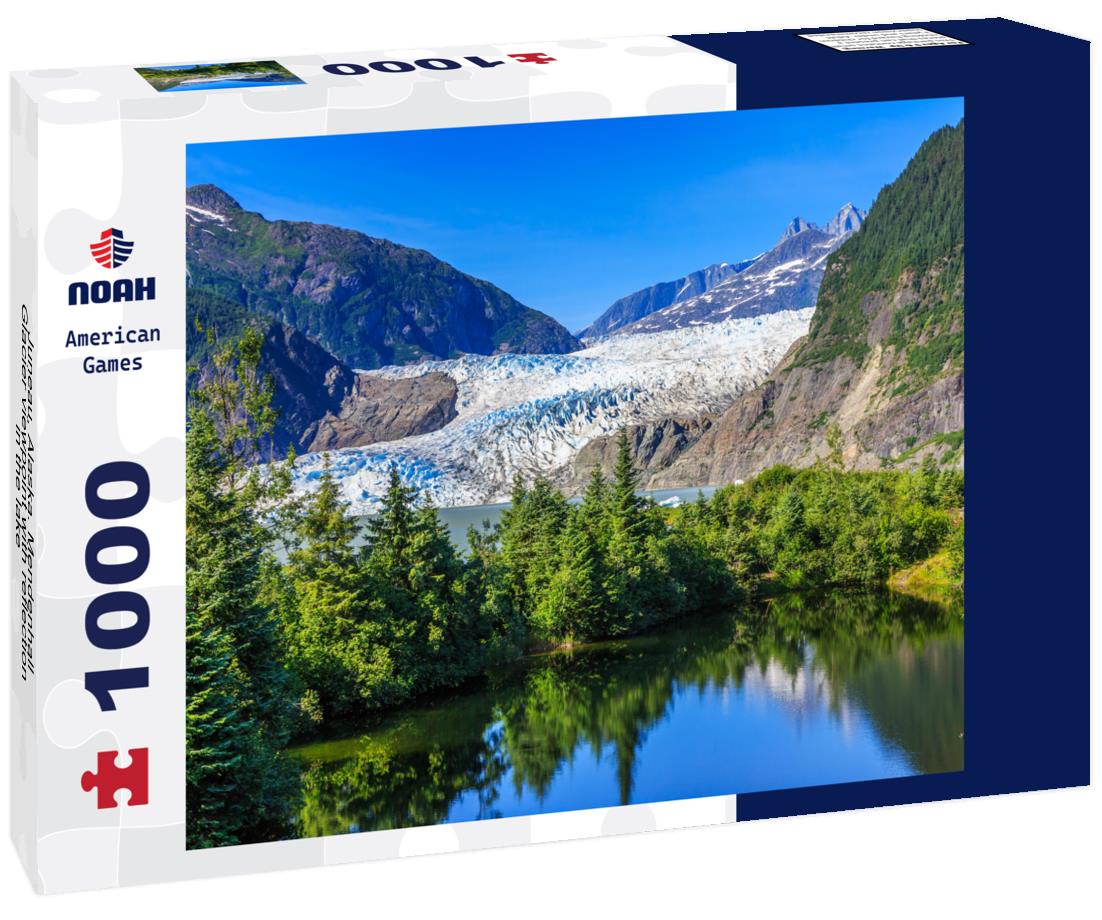 Noah Jigsaw Puzzle Juneau, Alaska. Mendenhall Glacier viewpoint with reflection in the lake 1000 Pieces