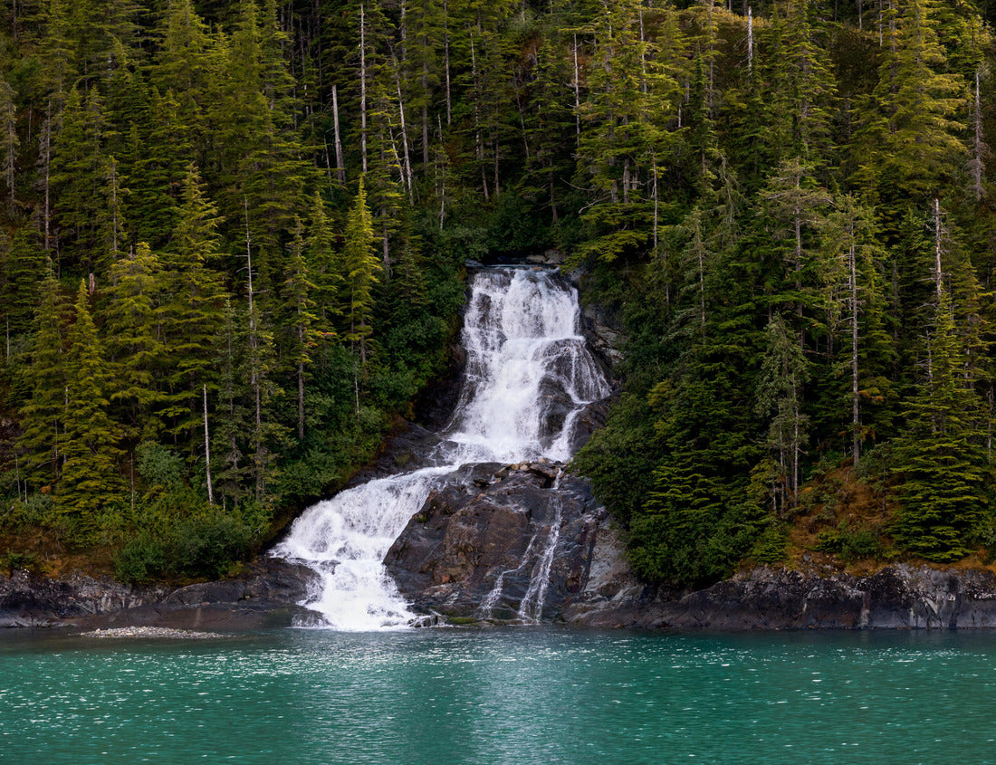 Noah Jigsaw Puzzle Beautiful flowing waterfall into the ocean in Endicott Arm fjord near Juneau Alaska 1000 Pieces