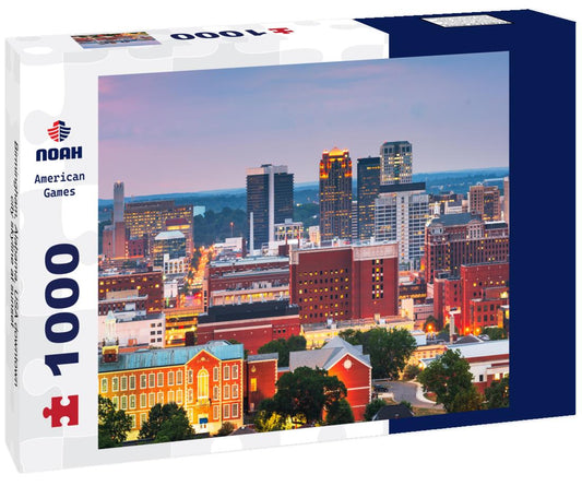 Noah Jigsaw Puzzle Birmingham, Alabama, USA downtown city skyline at sunset 1000 Pieces