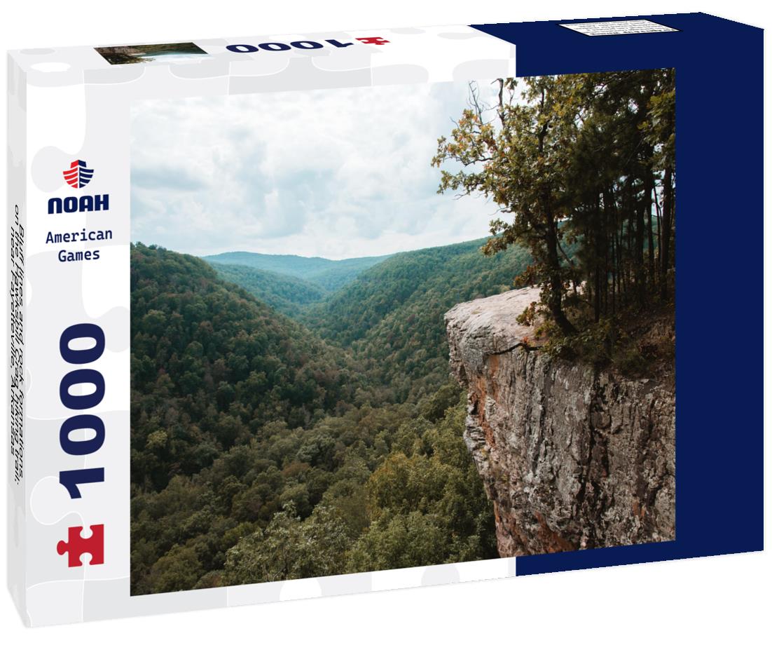Noah Jigsaw Puzzle Bluff lines and rock formations on the Hawksbill Crag hiking trail; near Fayetteville, Arkansas 1000 Pieces