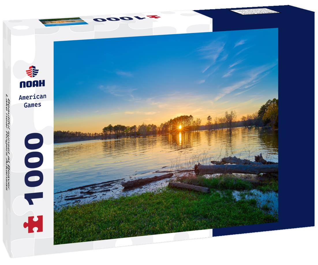 Noah Jigsaw Puzzle Beautiful sunset at Beaver Lake near Rogers Arkansas 1000 Pieces