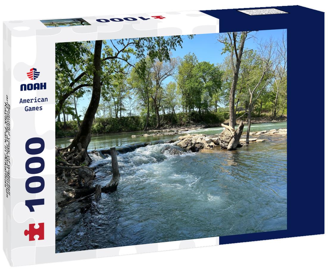 Noah Jigsaw Puzzle Beautiful view of waterfall and rapids at Siloam Springs Kayak Park in Arkansas 1000 Pieces