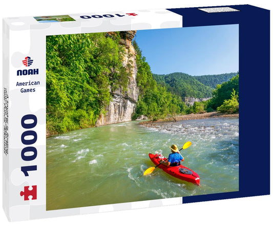 Noah Jigsaw Puzzle A kayaker is floating down the Buffalo River near Ponca, Arkansas 1000 Pieces