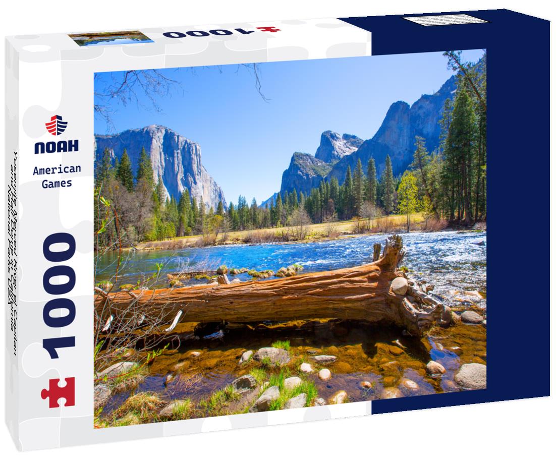 Noah Jigsaw Puzzle Yosemite Merced River el Capitan and Half Dome in California National Parks USA 1000 Pieces
