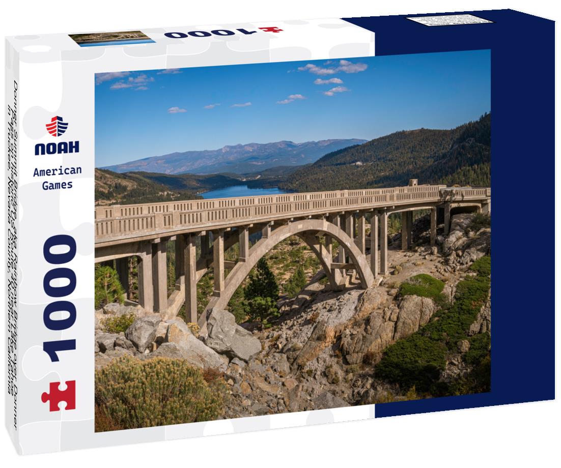 Noah Jigsaw Puzzle Donner Summit Bridge, aka Rainbow Bridge over Donner Pass on historic US Route 40 near Lake Tahoe, in Truckee, Nevada County, Northern California 1000 Pieces