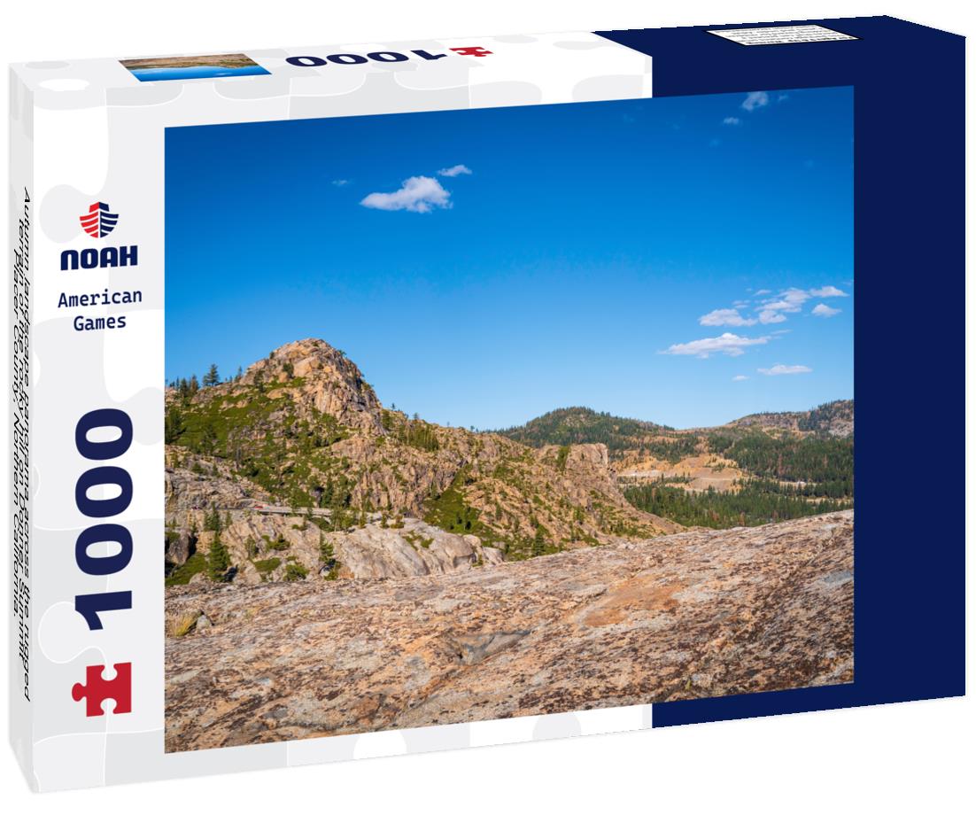 Noah Jigsaw Puzzle Autumn landscape panorama across the rugged terrain of the rocky hill on Donner Summit, Placer County, Northern California. from historic U.S. Route 40 near Lake Tahoe 1000 Pieces