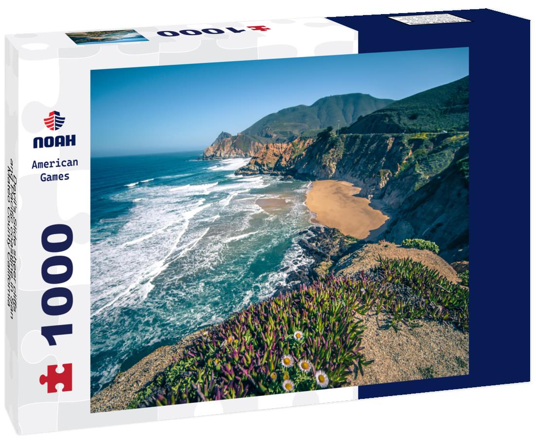 Noah Jigsaw Puzzle Devil's Slide sheer cliffs and Pacific coastline in San Mateo County California 1000 Pieces