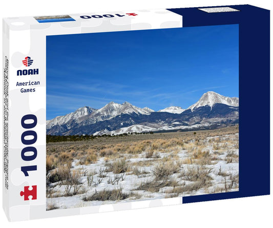 Noah Jigsaw Puzzle Blanca Peak and the spectacular Sangre de Cristo Mountains on a sunny winter day near Alamosa, in southeastern Colorado 1000 Pieces