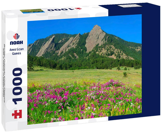 Noah Jigsaw Puzzle Boulder Colorado Iconic Flatirons with a history of sweet peas 1000 Pieces