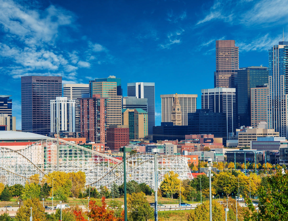 Noah Jigsaw Puzzle Sunny day in Denver Colorado, United States. Downtown Denver City Skyline and the Blue Sky 1000 Pieces
