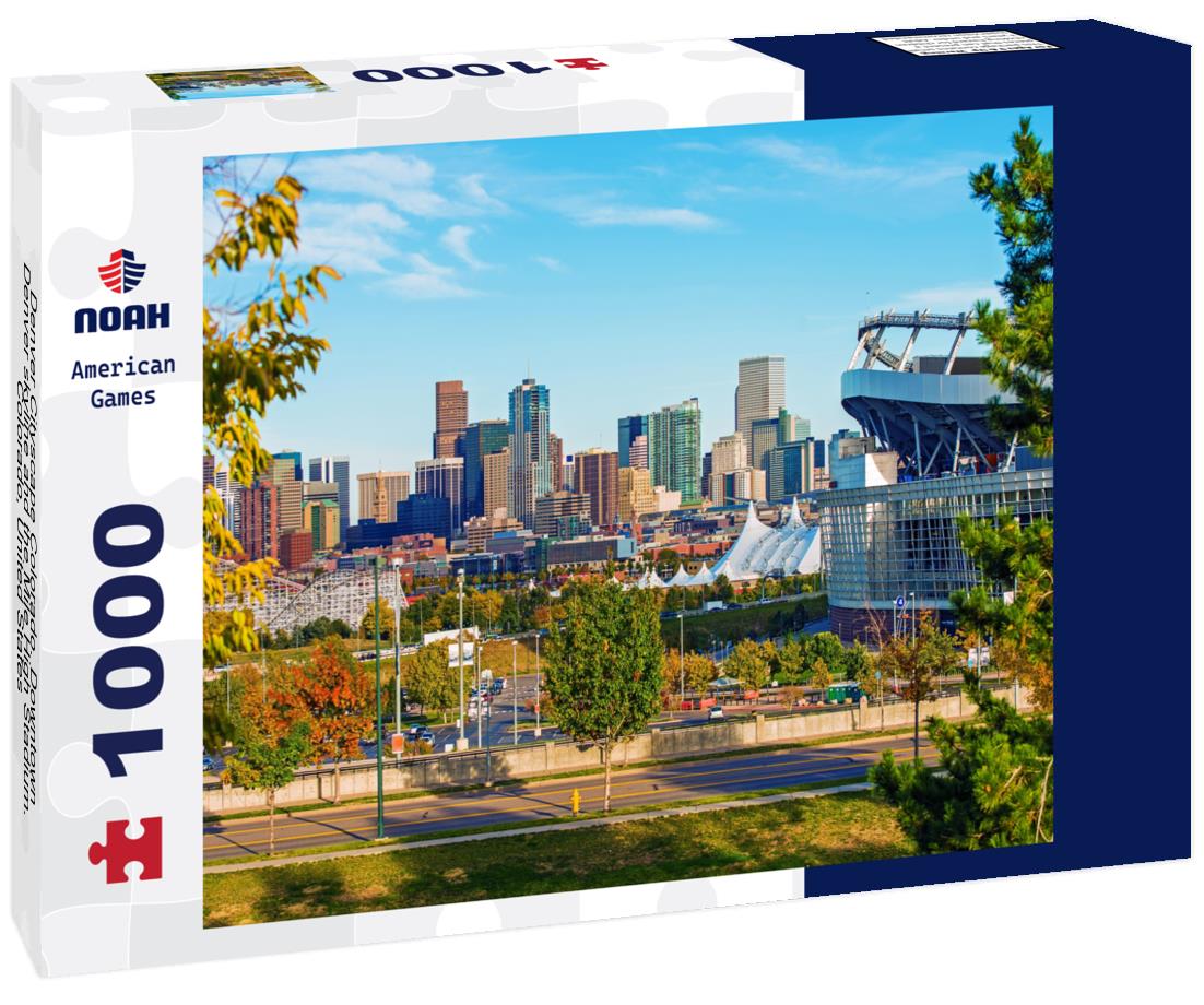 Noah Jigsaw Puzzle Denver Cityscape Colorado. Downtown Denver skyline and the Mile High Stadium. Colorado, United States 1000 Pieces