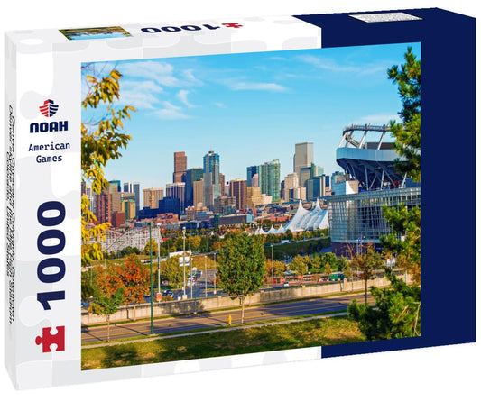 Noah Jigsaw Puzzle Denver Cityscape Colorado. Downtown Denver skyline and the Mile High Stadium. Colorado, United States 1000 Pieces