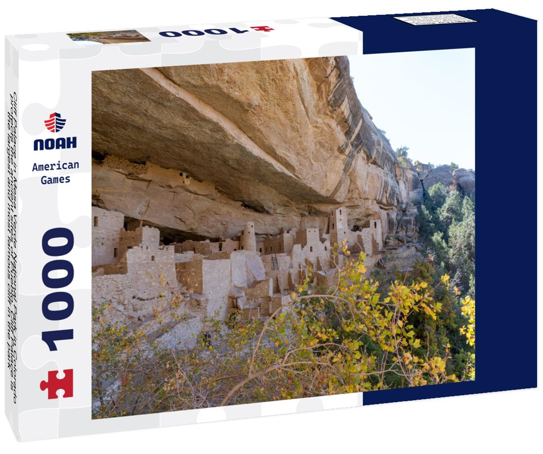 Noah Jigsaw Puzzle Cliff Palace in Mesa Verde National Park in Colorado protects the ancient sites of Pueblo. Cliff Palace is the largest and most famous cliff in the park 1000 Pieces