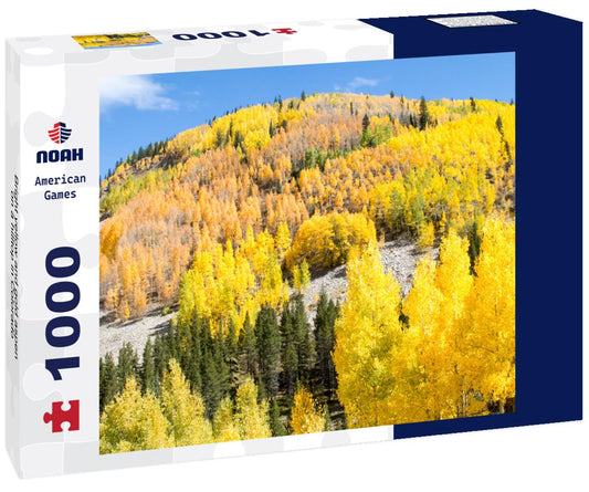 Noah Jigsaw Puzzle Bright yellow and gold aspen on a hilltop in Colorado 1000 Pieces