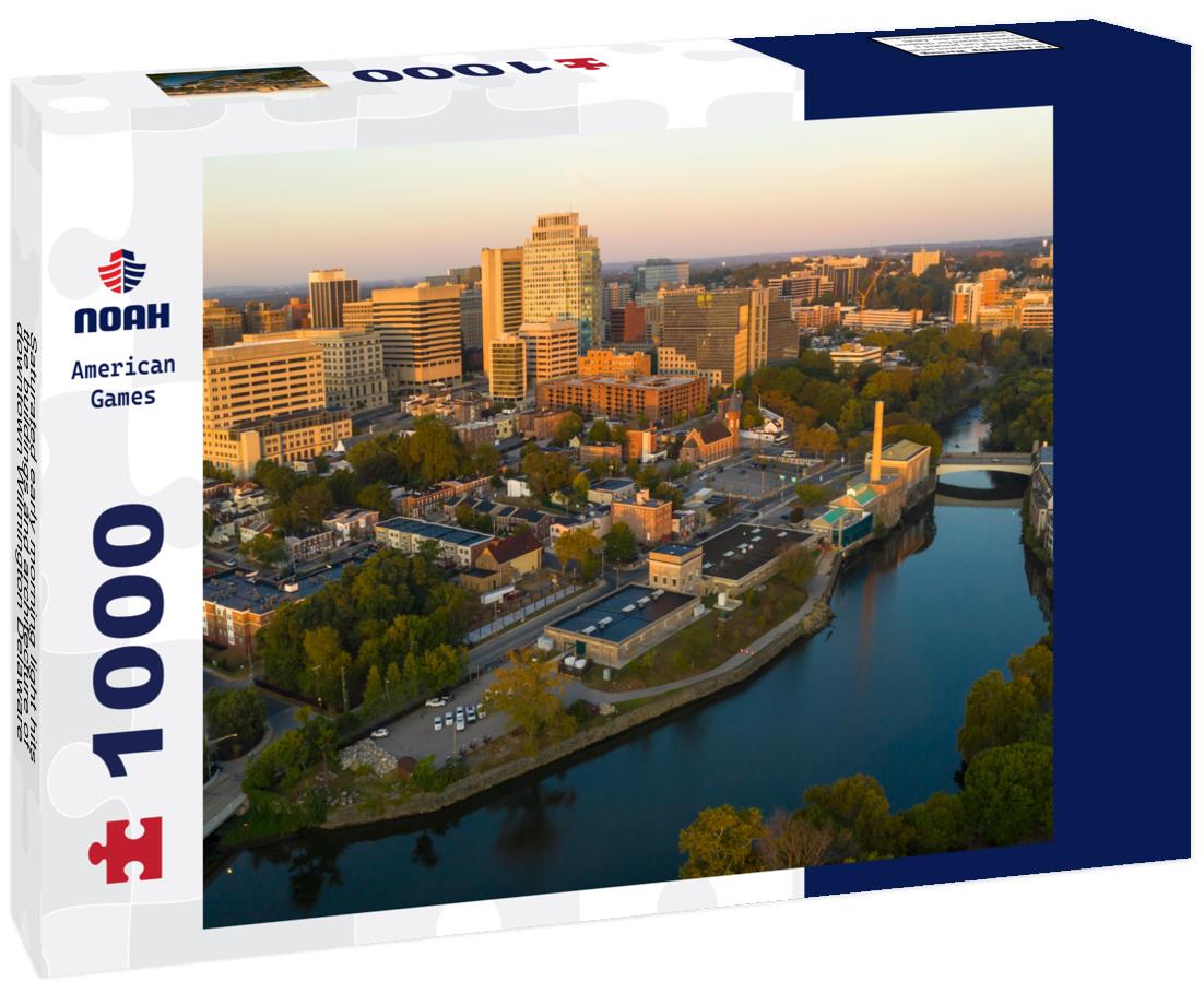 Noah Jigsaw Puzzle Saturated early morning light hits the buildings and architecture of downtown Wilmington Delaware 1000 Pieces