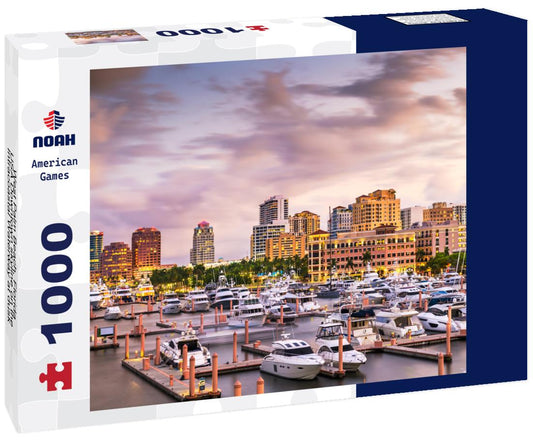Noah Jigsaw Puzzle West Palm Beach, Florida, USA Downtown skyline on the Intracoastal Waterway at dusk 1000 Pieces