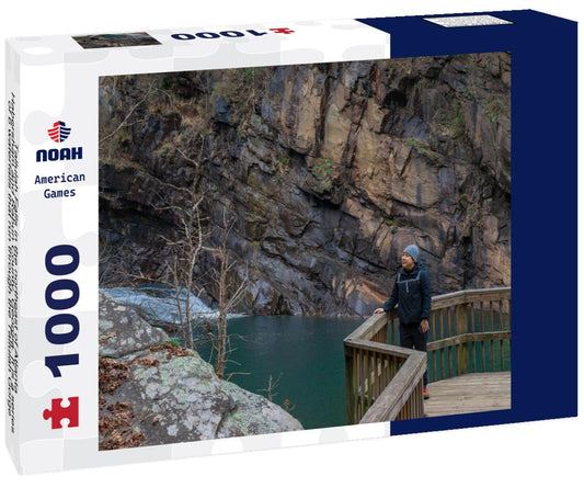 Noah Jigsaw Puzzle Tallulah Falls in the northeast of Atlanta, Habersham and Rabun County, Georgia. It is a series of 6 waterfalls that run through the Tallulah Gorge, an ancient 500-foot-high gorge carved by the Tallulah River 1000 Pieces