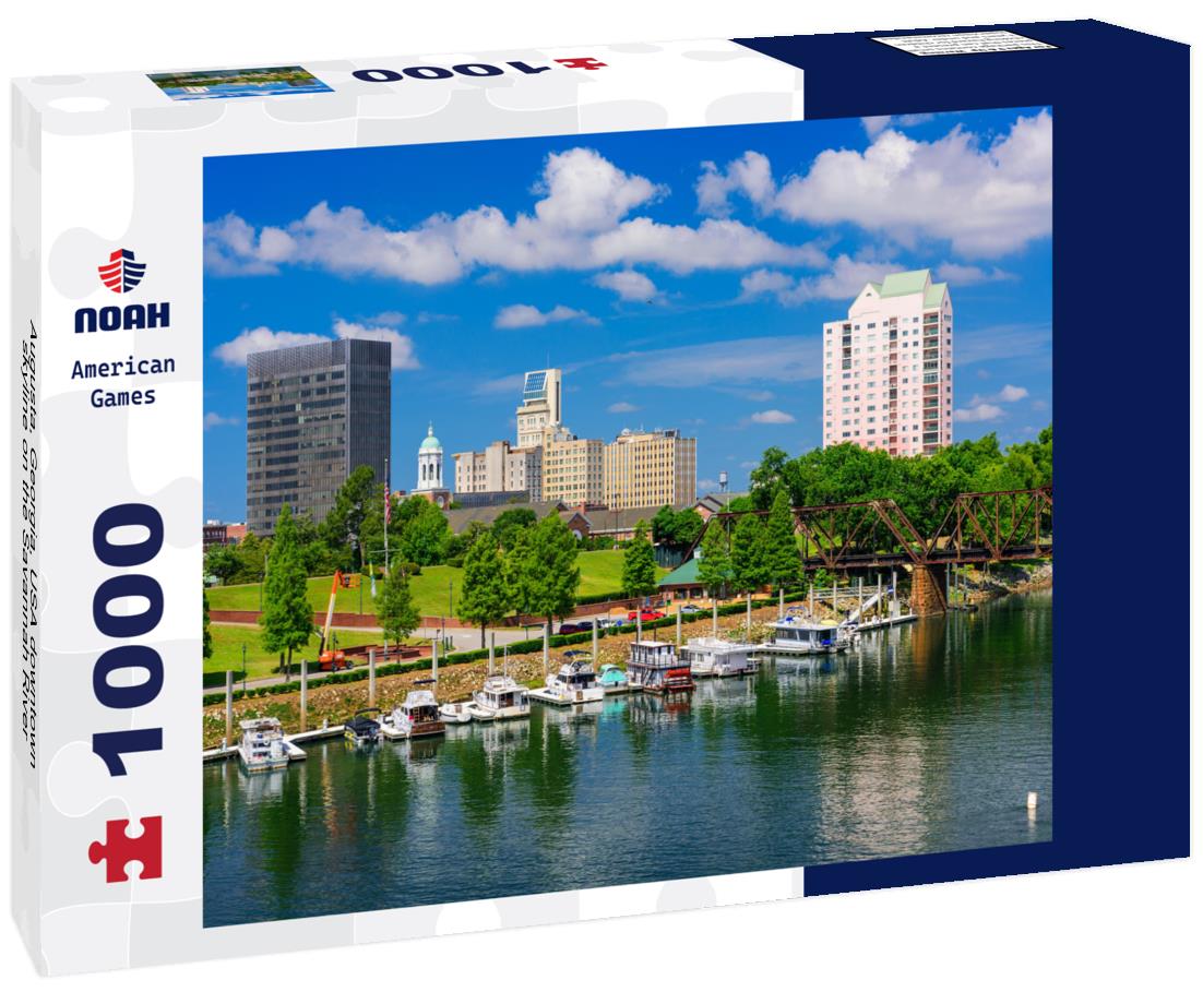Noah Jigsaw Puzzle Augusta, Georgia, USA downtown skyline on the Savannah River 1000 Pieces