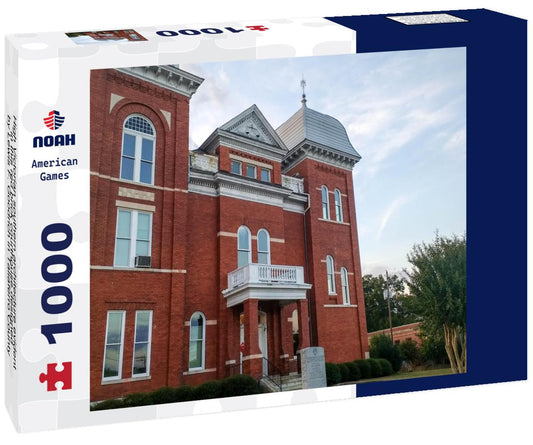 Noah Jigsaw Puzzle High Victorian southern architecture evident in this red brick courthouse designed by Lewis F. Goodrich in Taliaferro County, Crawfordville, Georgia 1000 Pieces