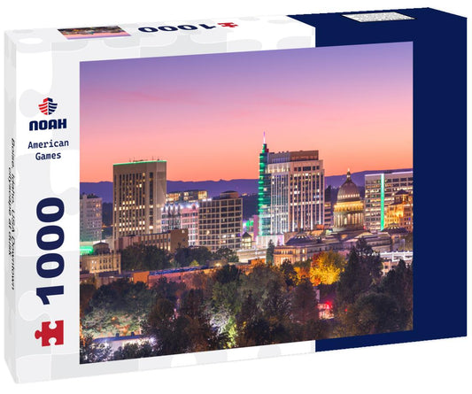Noah Jigsaw Puzzle Boise, Idaho, USA Downtown cityscape at dusk 1000 Pieces