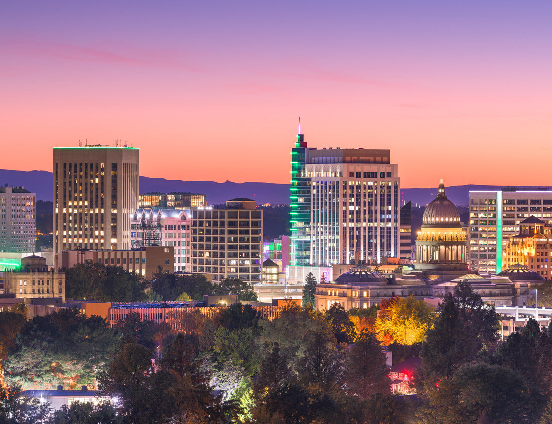 Noah Jigsaw Puzzle Boise, Idaho, USA Downtown cityscape at dusk 1000 Pieces
